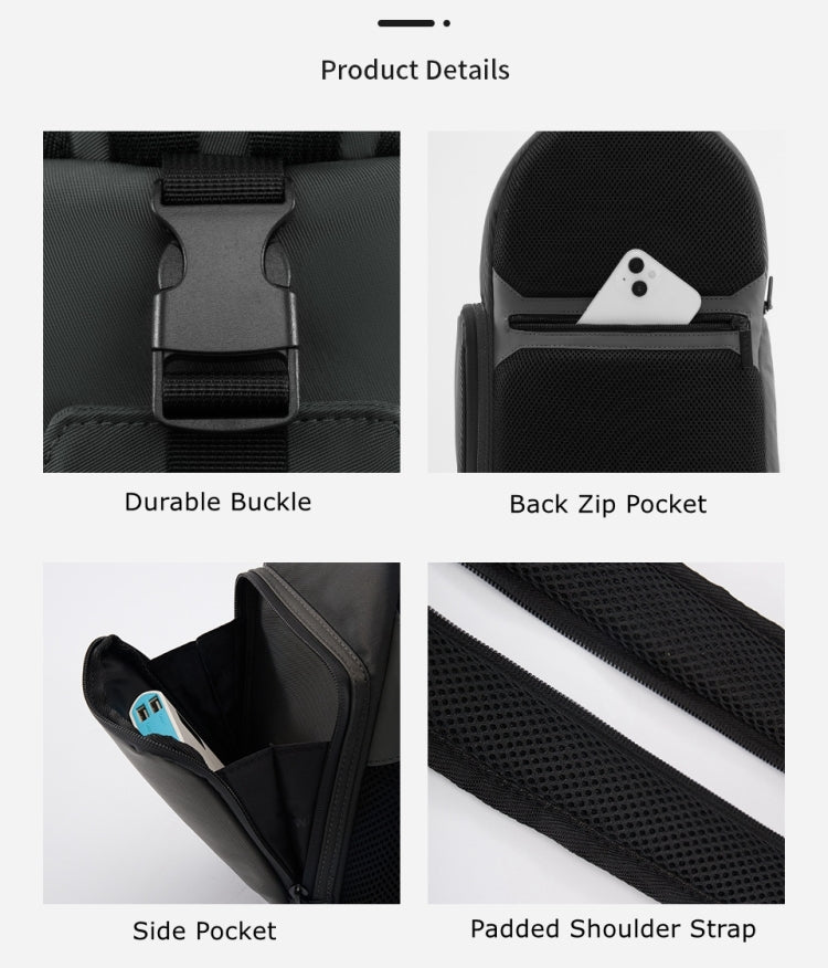 Cwatcun D107 Large Capacity Photography Backpack Shoulders Laptop Camera Bag, Size:22 x 36 x 16cm(Grey) by Cwatcun