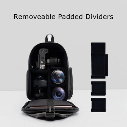 Cwatcun D107 Large Capacity Photography Backpack Shoulders Laptop Camera Bag, Size:22 x 36 x 16cm(Grey) by Cwatcun