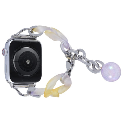 For Apple Watch Ultra 2 49mm Gradient Resin Chain Watch Band(Purple) by bashfashion