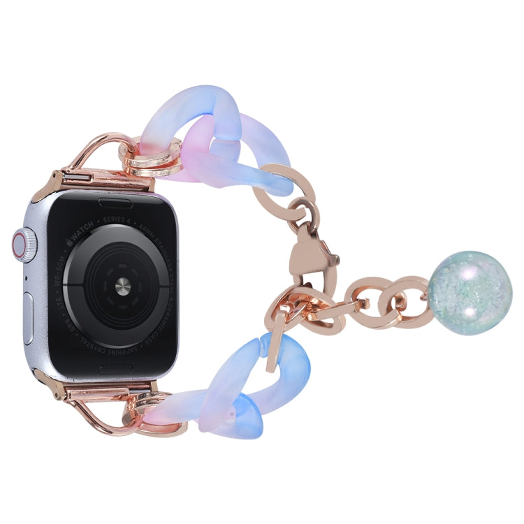 For Apple Watch Series 6 44mm Gradient Resin Chain Watch Band(Blue) by bashfashion