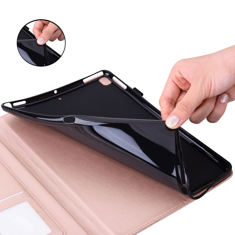 For Samsung Galaxy Tab S9 FE+ / S9+ / S8+ Big Butterfly Embossed Leather Tablet Case(Rose Gold) by bashfashion