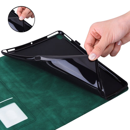 For Samsung Galaxy Tab S9 Ultra / S8 Ultra Big Butterfly Embossed Leather Tablet Case(Green) by bashfashion