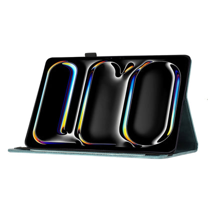 For iPad Pro 11 2025 / 2024 Butterfly Cat Embossing Leather Tablet Case(Sky Blue) by bashfashion