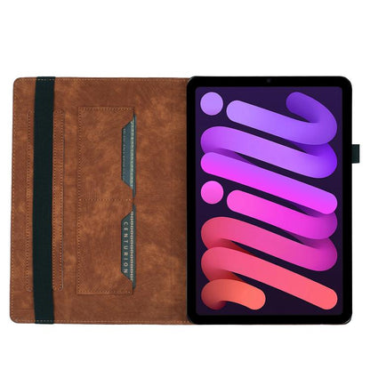 For iPad mini 2024 / 2021 Butterfly Cat Embossing Leather Tablet Case(Brown) by bashfashion