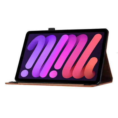 For iPad mini 2024 / 2021 Butterfly Cat Embossing Leather Tablet Case(Brown) by bashfashion