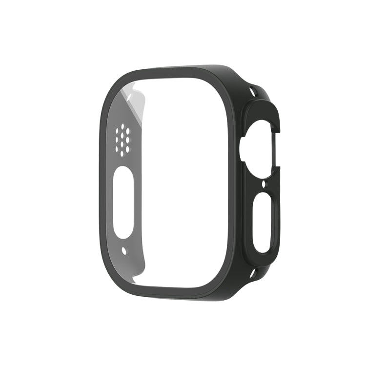 For Apple Watch Ultra 3 / 2 / 1 Ultra 49mm Painting PC Hybrid Tempered Film Integrated Watch Case(Black) by bashfashion