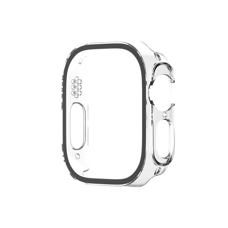 For Apple Watch Ultra 3 / 2 / 1 Ultra 49mm Painting PC Hybrid Tempered Film Integrated Watch Case(Transparent) by bashfashion
