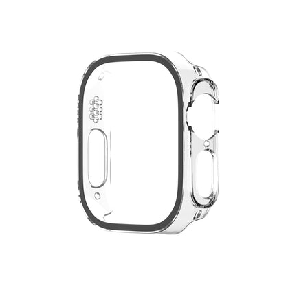 For Apple Watch Ultra 3 / 2 / 1 Ultra 49mm Painting PC Hybrid Tempered Film Integrated Watch Case(Transparent) by bashfashion