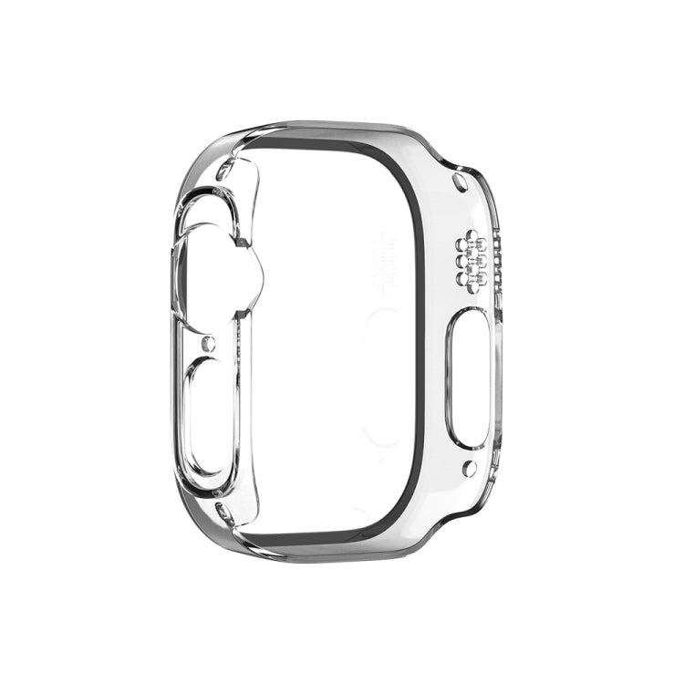 For Apple Watch Ultra 3 / 2 / 1 Ultra 49mm Painting PC Hybrid Tempered Film Integrated Watch Case(Transparent) by bashfashion