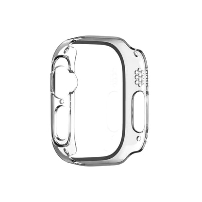For Apple Watch Ultra 3 / 2 / 1 Ultra 49mm Painting PC Hybrid Tempered Film Integrated Watch Case(Transparent) by bashfashion