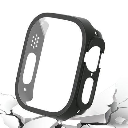 For Apple Watch Ultra 3 / 2 / 1 Ultra 49mm Painting PC Hybrid Tempered Film Integrated Watch Case(Transparent) by bashfashion