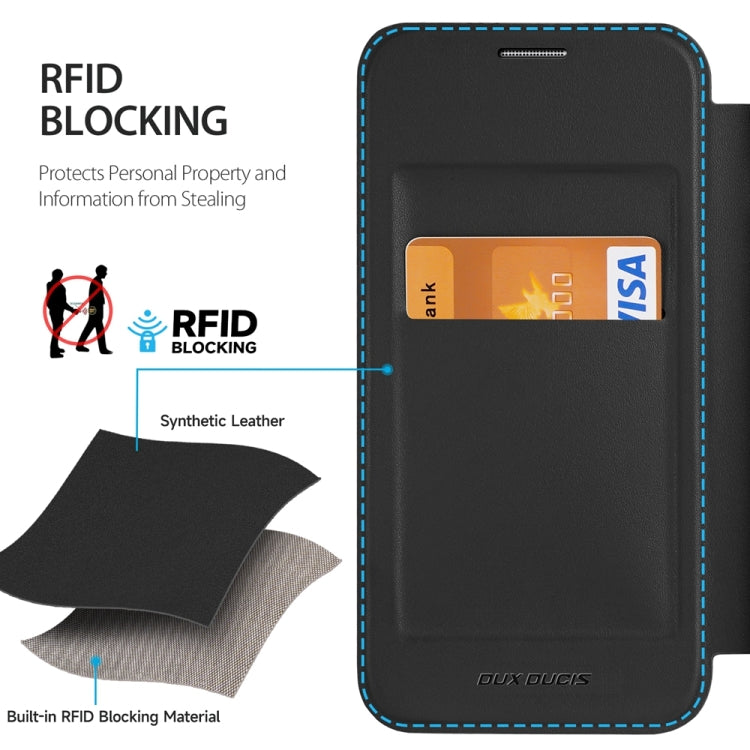 For Samsung Galaxy S24+ 5G DUX DUCIS Skin X Pro Series Magsafe Ring Holder Leather Phone Case(Black) by DUX DUCIS