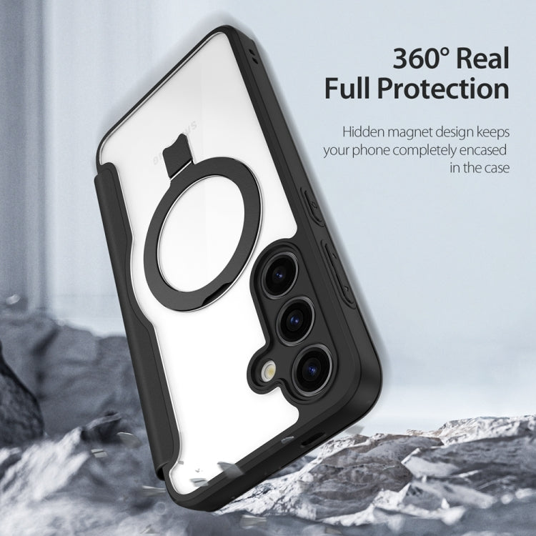 For Samsung Galaxy S24+ 5G DUX DUCIS Skin X Pro Series Magsafe Ring Holder Leather Phone Case(Black) by DUX DUCIS