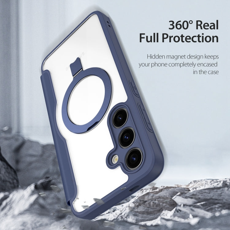 For Samsung Galaxy S24+ 5G DUX DUCIS Skin X Pro Series Magsafe Ring Holder Leather Phone Case(Blue) by DUX DUCIS