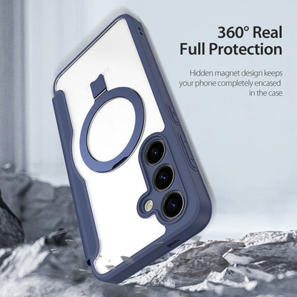 For Samsung Galaxy S24+ 5G DUX DUCIS Skin X Pro Series Magsafe Ring Holder Leather Phone Case(Blue) by DUX DUCIS