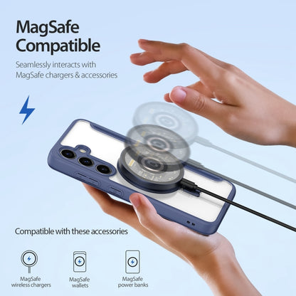 For Samsung Galaxy S24+ 5G DUX DUCIS Skin X Pro Series Magsafe Ring Holder Leather Phone Case(Blue) by DUX DUCIS