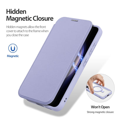 For Samsung Galaxy S24+ 5G DUX DUCIS Skin X Pro Series Magsafe Ring Holder Leather Phone Case(Purple) by DUX DUCIS