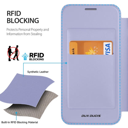 For Samsung Galaxy S24+ 5G DUX DUCIS Skin X Pro Series Magsafe Ring Holder Leather Phone Case(Purple) by DUX DUCIS