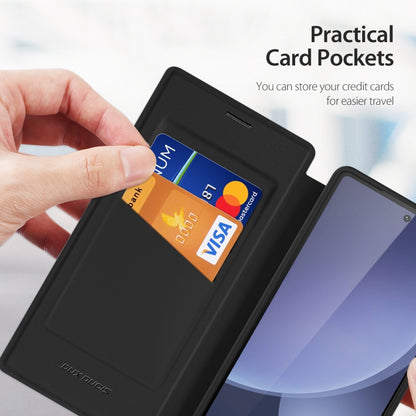 For Samsung Galaxy S25 Ultra 5G DUX DUCIS Skin X Pro Series Magsafe Ring Holder Leather Phone Case(Black) by DUX DUCIS