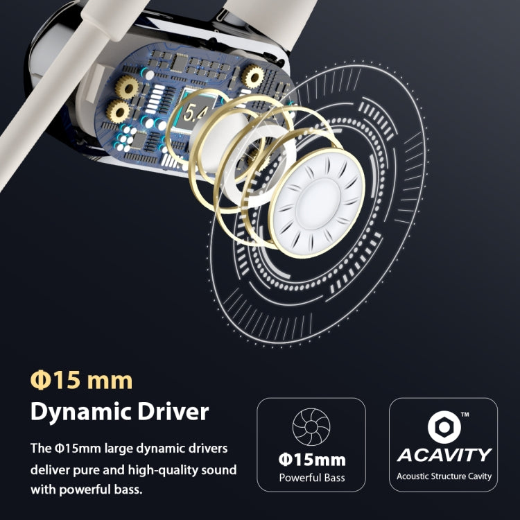 Hileo Hi77 TWS Waterproof Noise Reduction Sports Bluetooth Earphone(White) by Hileo