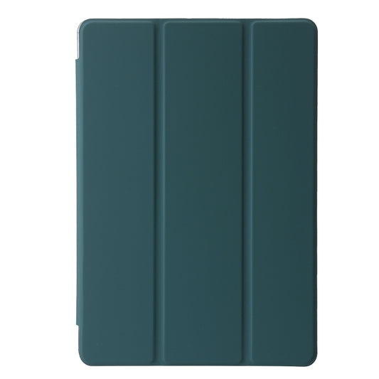 For Lenovo Tab M11 /Xiaoxin Pad 11 2024 Clear Acrylic 3-Fold Leather Tablet Case(Deep Green) by bashfashion