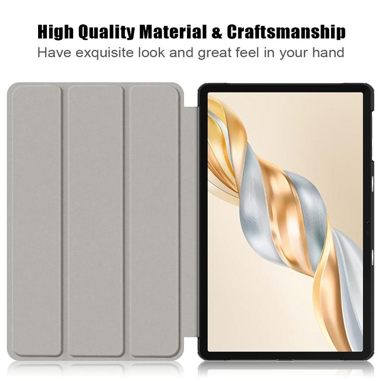 For Honor Pad X9a / X9 Pro Custer Painted 3-Fold Leather Tablet Case(Wave) by bashfashion