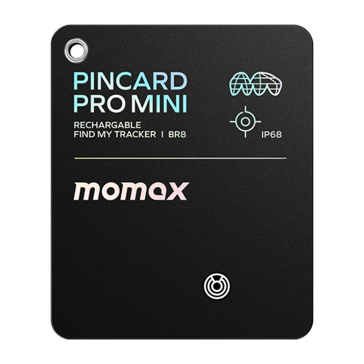 MOMAX PINCARD BR8 Card Wireless Charging Positioning Anti-lost Device(Black) by MOMAX
