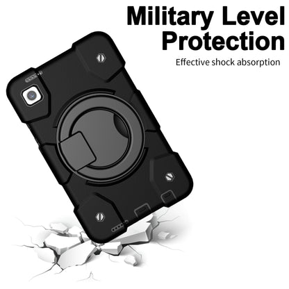 For Samsung Galaxy Tab A11 / A9 Silicone Hybrid PC Tablet Case with Shoulders Strap(Black) by bashfashion