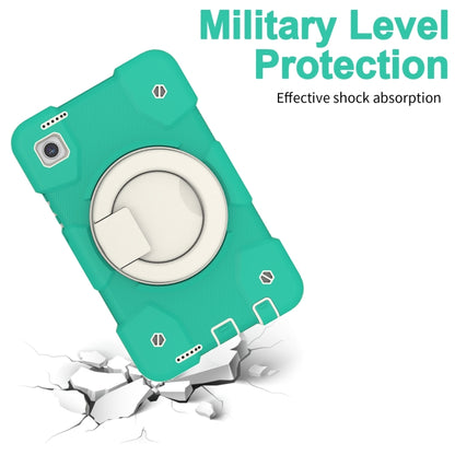 For Samsung Galaxy Tab A11 / A9 Silicone Hybrid PC Tablet Case with Shoulders Strap(Mint Green) by bashfashion