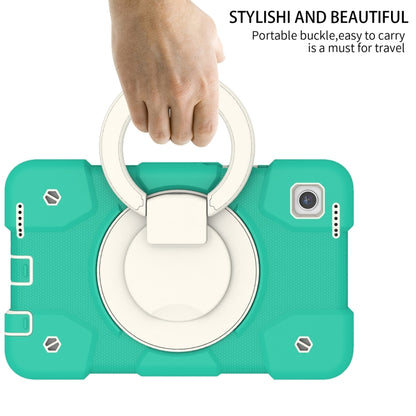 For Samsung Galaxy Tab A11 / A9 Silicone Hybrid PC Tablet Case with Shoulders Strap(Mint Green) by bashfashion