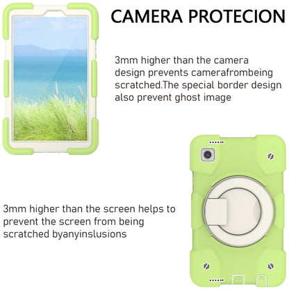 For Samsung Galaxy Tab A11 / A9 Silicone Hybrid PC Tablet Case with Shoulders Strap(Green) by bashfashion