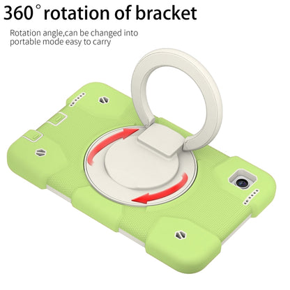 For Samsung Galaxy Tab A11 / A9 Silicone Hybrid PC Tablet Case with Shoulders Strap(Green) by bashfashion