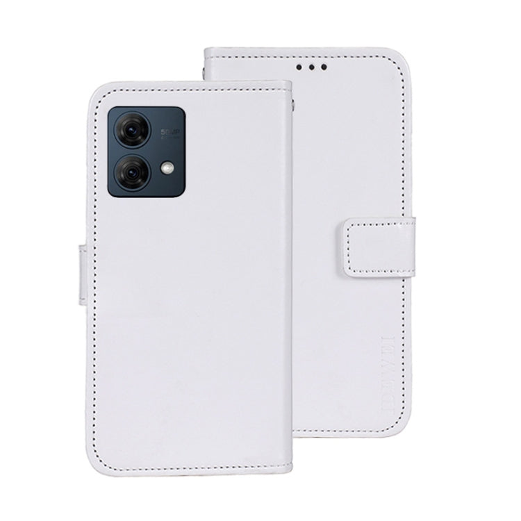 For Motorola Moto G84 5G idewei Crazy Horse Texture Leather Phone Case(White) by idewei