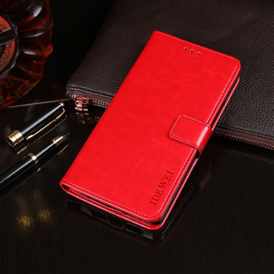 For Motorola Moto G84 5G idewei Crazy Horse Texture Leather Phone Case(Red) by idewei