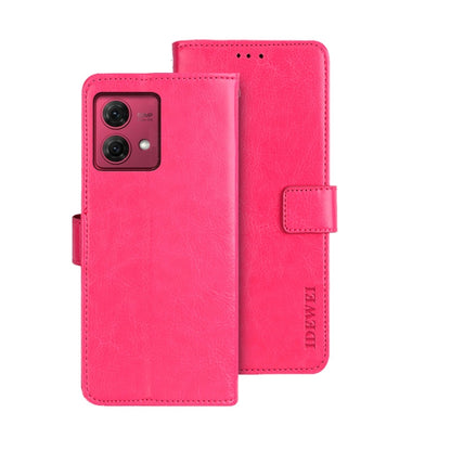 For Motorola Moto G84 5G idewei Crazy Horse Texture Leather Phone Case(Rose Red) by idewei