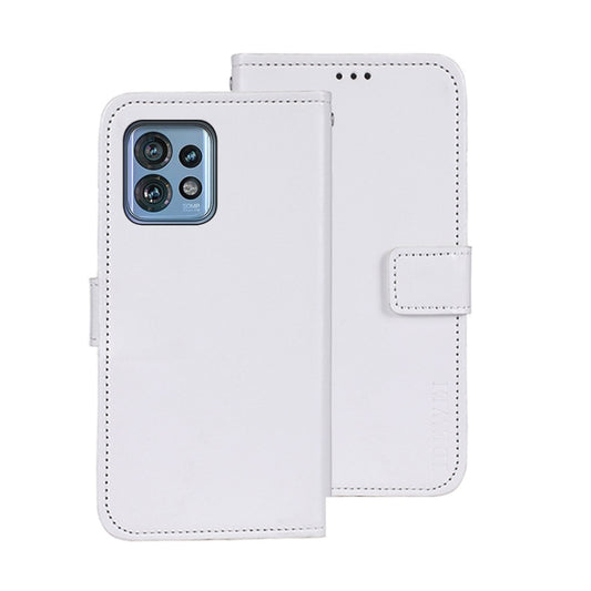 For Motorola Edge 40 Pro 5G idewei Crazy Horse Texture Leather Phone Case(White) by idewei