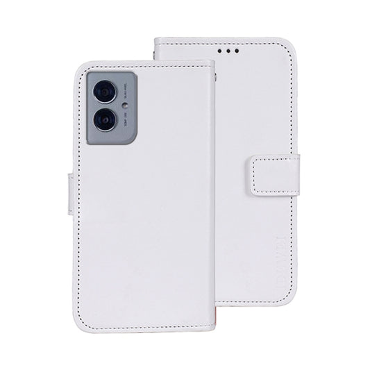 For Motorola Moto G55 5G idewei Crazy Horse Texture Leather Phone Case(White) by idewei