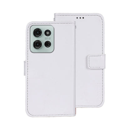 For Motorola Moto G75 5G idewei Crazy Horse Texture Leather Phone Case(White) by idewei