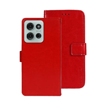 For Motorola Moto G75 5G idewei Crazy Horse Texture Leather Phone Case(Red) by idewei