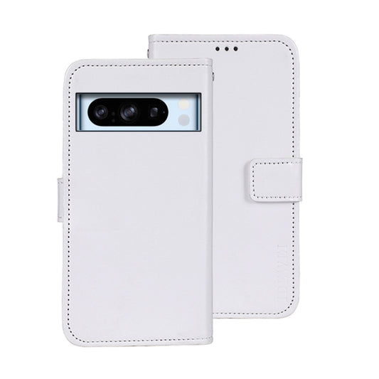 For Google Pixel 8 Pro idewei Crazy Horse Texture Leather Phone Case(White) by idewei