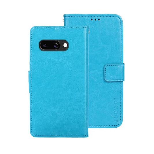 For Google Pixel 9a idewei Crazy Horse Texture Leather Phone Case(Sky Blue) by idewei