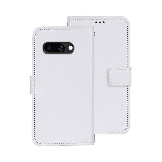 For Google Pixel 9a idewei Crazy Horse Texture Leather Phone Case(White) by idewei