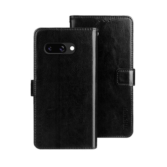 For Google Pixel 9a idewei Crazy Horse Texture Leather Phone Case(Black) by idewei