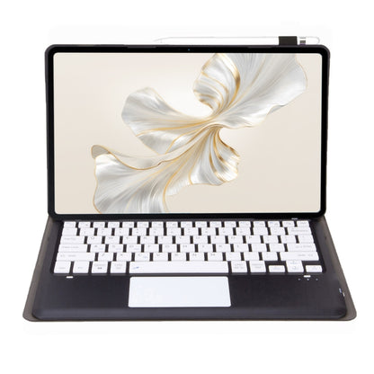 For Honor Pad 9 AH19-A TPU Ultra-thin Detachable Bluetooth Keyboard Tablet Leather Case with Touchpad(Black + White) by bashfashion
