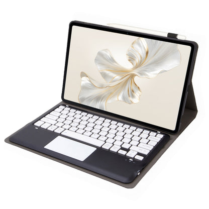 For Honor Pad 9 AH19-A TPU Ultra-thin Detachable Bluetooth Keyboard Tablet Leather Case with Touchpad(Black + White) by bashfashion