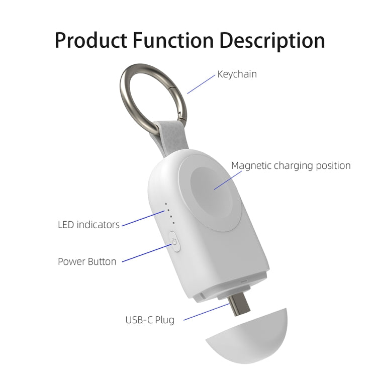 For Apple Watch / AirPods Series U16 Portable Magnetic Wireless Charger(White) by bashfashion