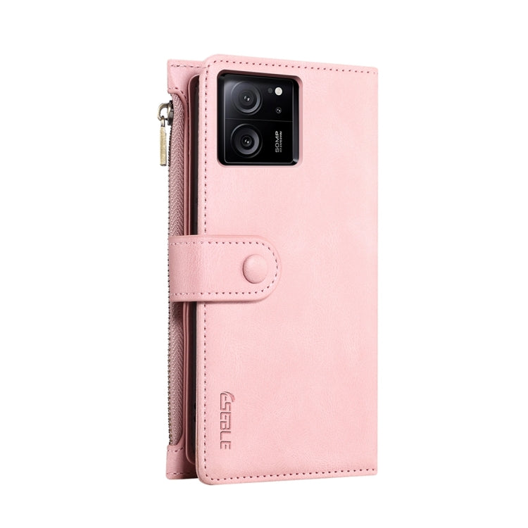 For Xiaomi 13T / 13T Pro / Redmi K60 Ultra ESEBLE Retro Frosted RFID Leather Phone Case(Rose Gold) by ESEBLE