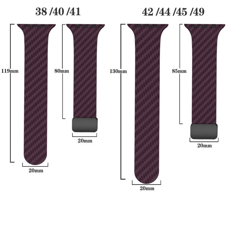 For Apple Watch Ultra 2 49mm Carbon Fiber Magnetic Black Buckle Watch Band(Purple Green) by bashfashion