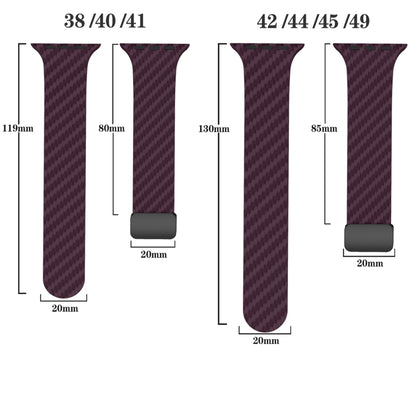 For Apple Watch Ultra 2 49mm Carbon Fiber Magnetic Black Buckle Watch Band(Purple Green) by bashfashion