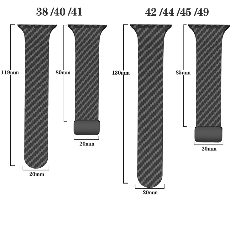 For Apple Watch Ultra 2 49mm Carbon Fiber Magnetic Black Buckle Watch Band(Black Grey) by bashfashion
